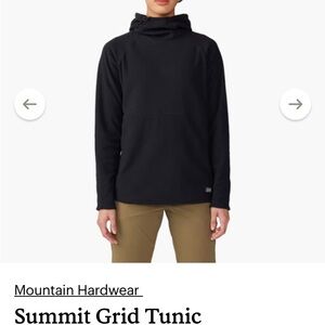 Mountain Hardwear Black Summit Grid Waffle mid layer top